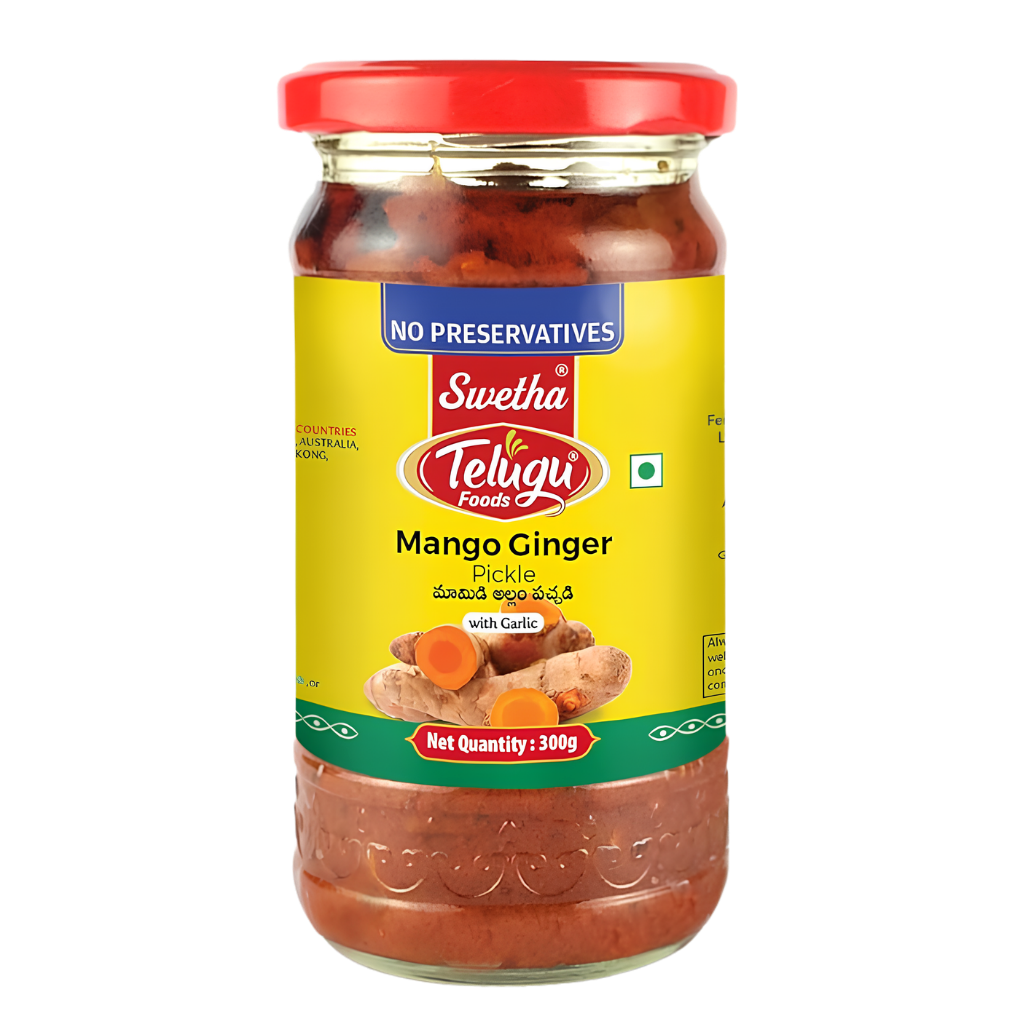 Telugu foods Mango Ginger Pickle 300 g buy online USA - 1